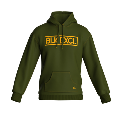 BLK EXCL BOLD PUFF HOODIE (MILITARY GREEN)